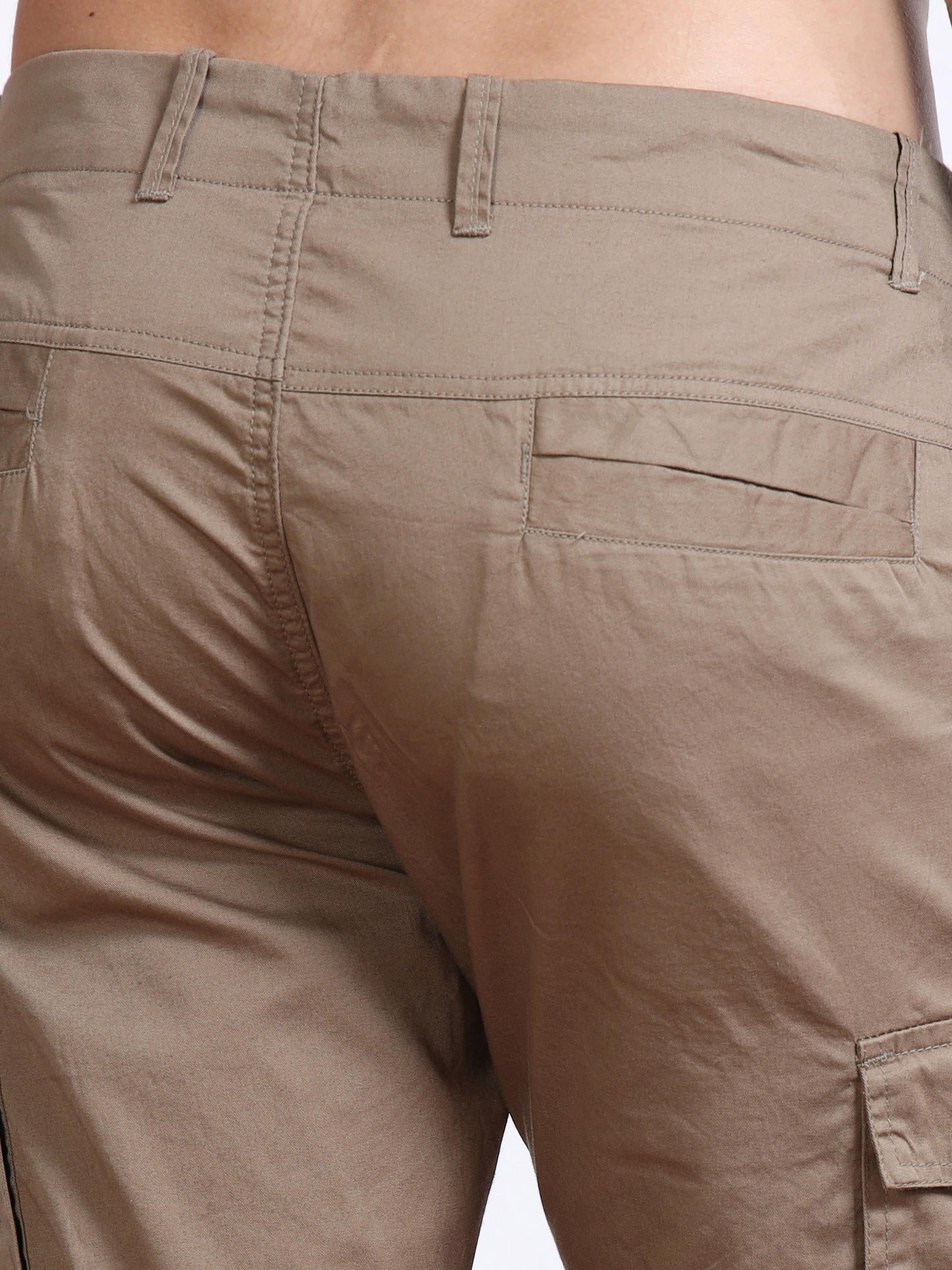 Men’s Straight Fit Brown Cargo Pants