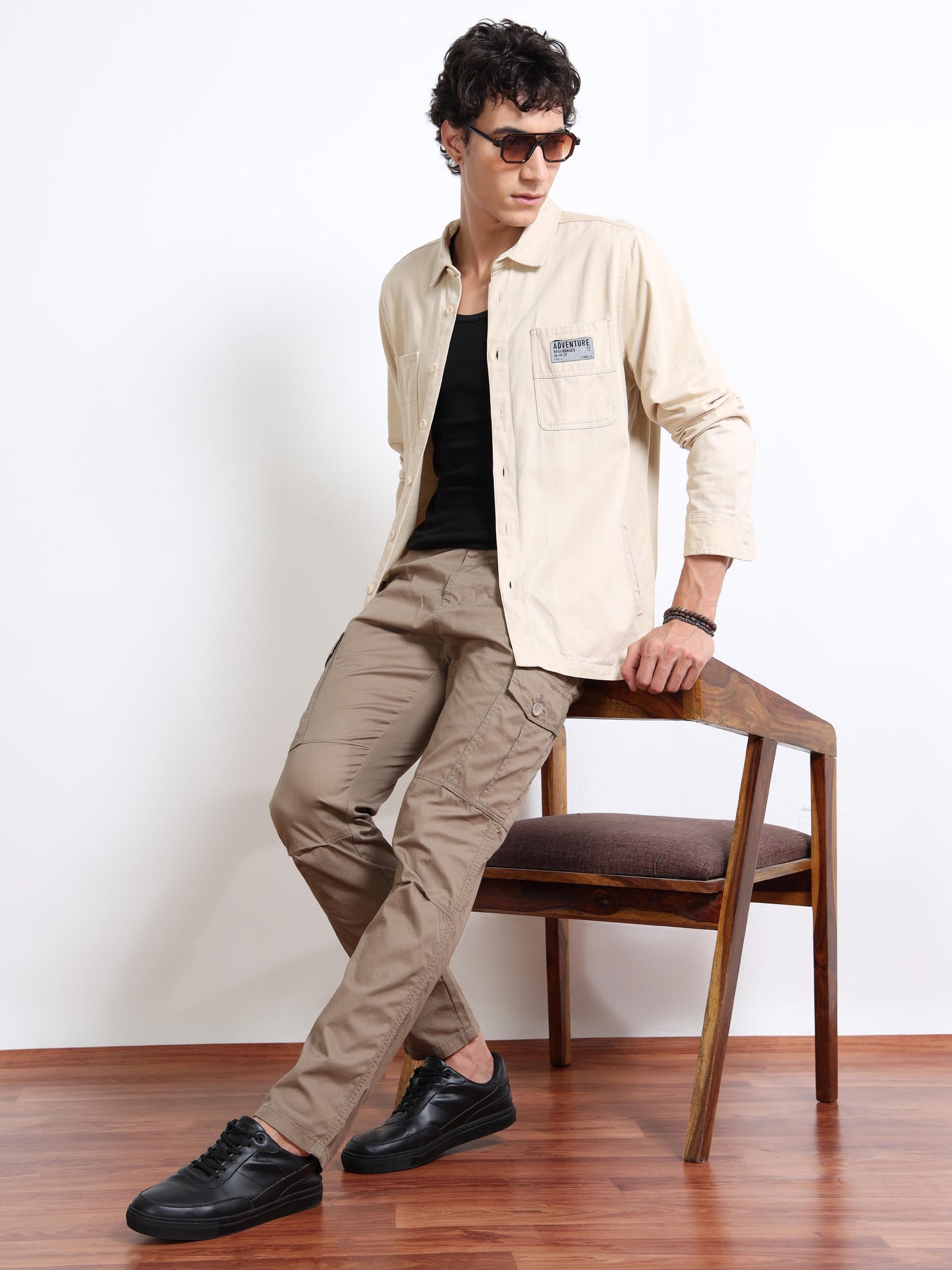 Men’s Straight Fit Brown Cargo Pants