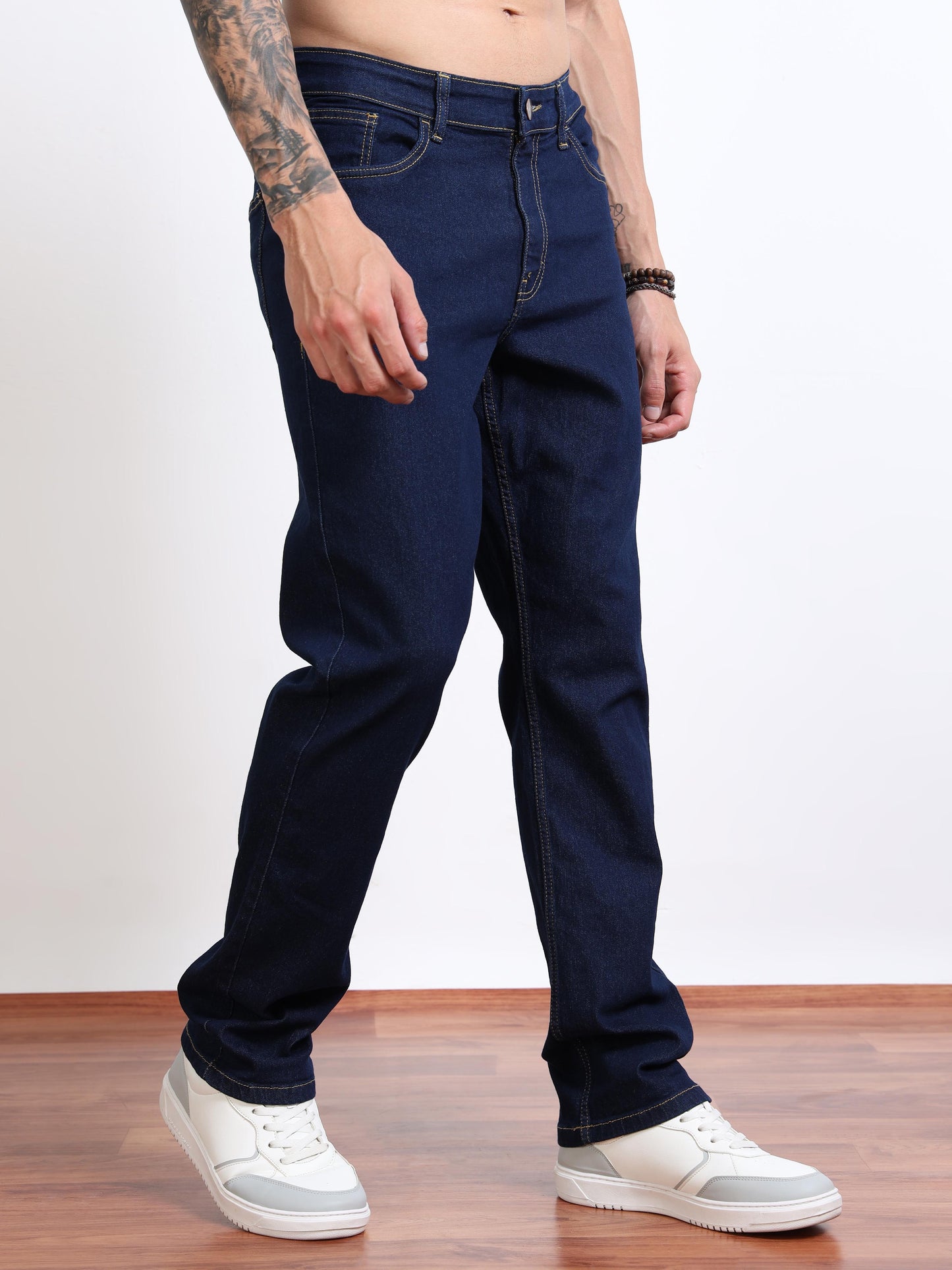 Men’s Dark Blue Straight Fit Jeans