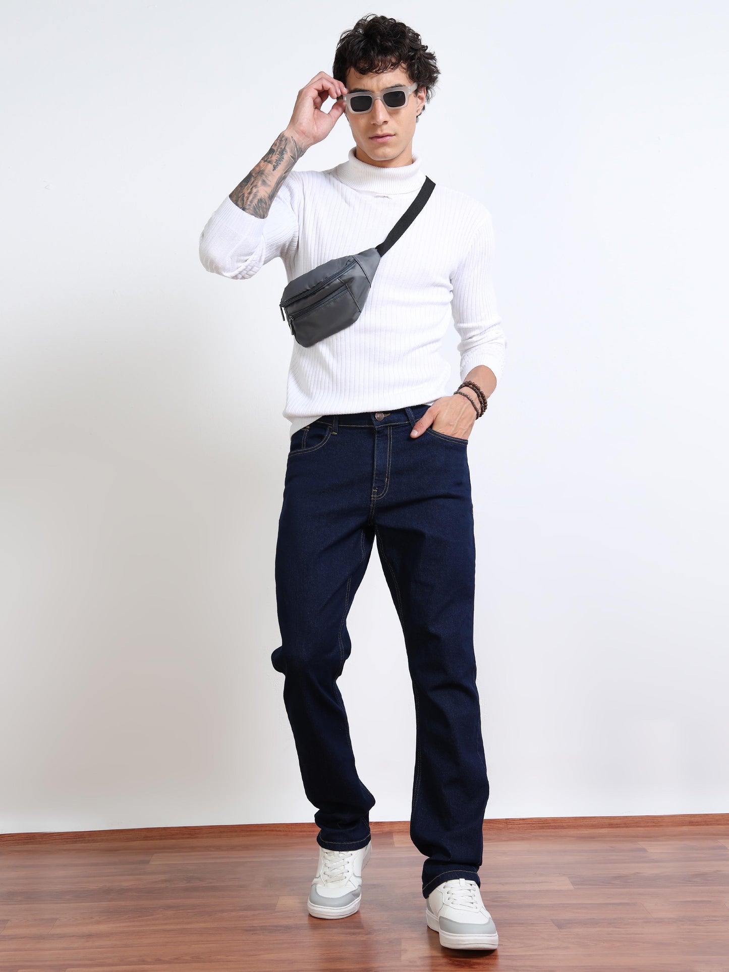 Men’s Dark Blue Straight Fit Jeans