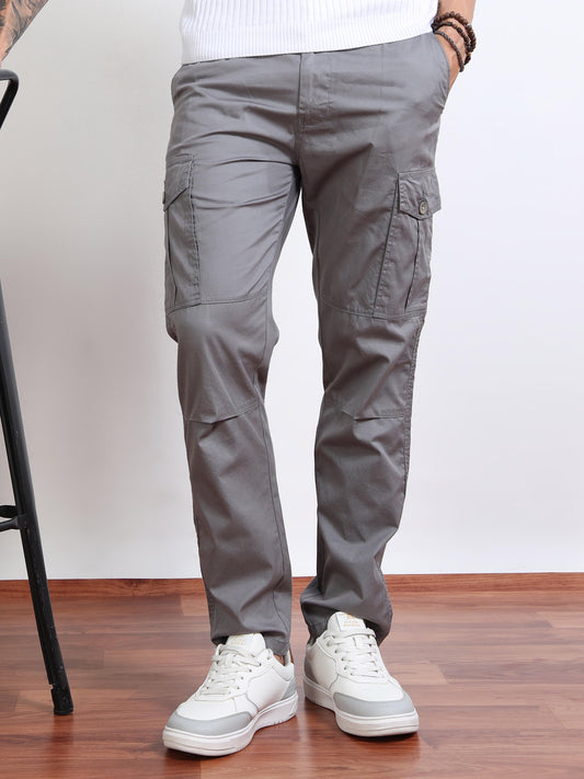 Men’s Slim Fit Grey Cargo Pants
