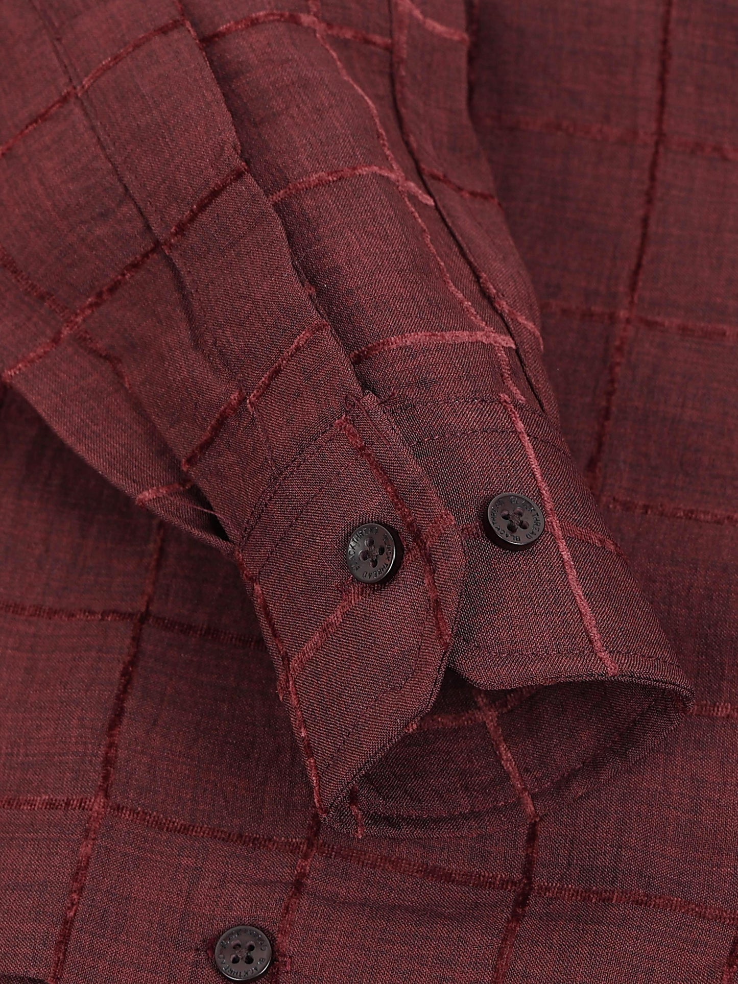 Maroon Men's Cotton Checks Design Casual Shirt - Premium Comfort Fit