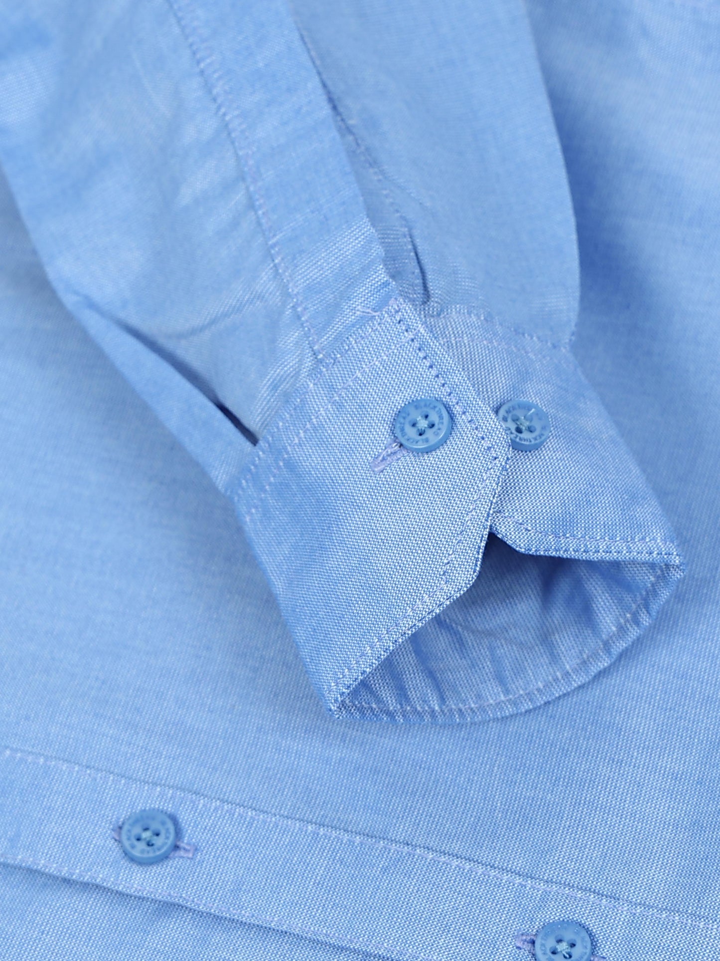 Sky Blue Men's Cotton Plain Casual Shirt - Premium Comfort Fit