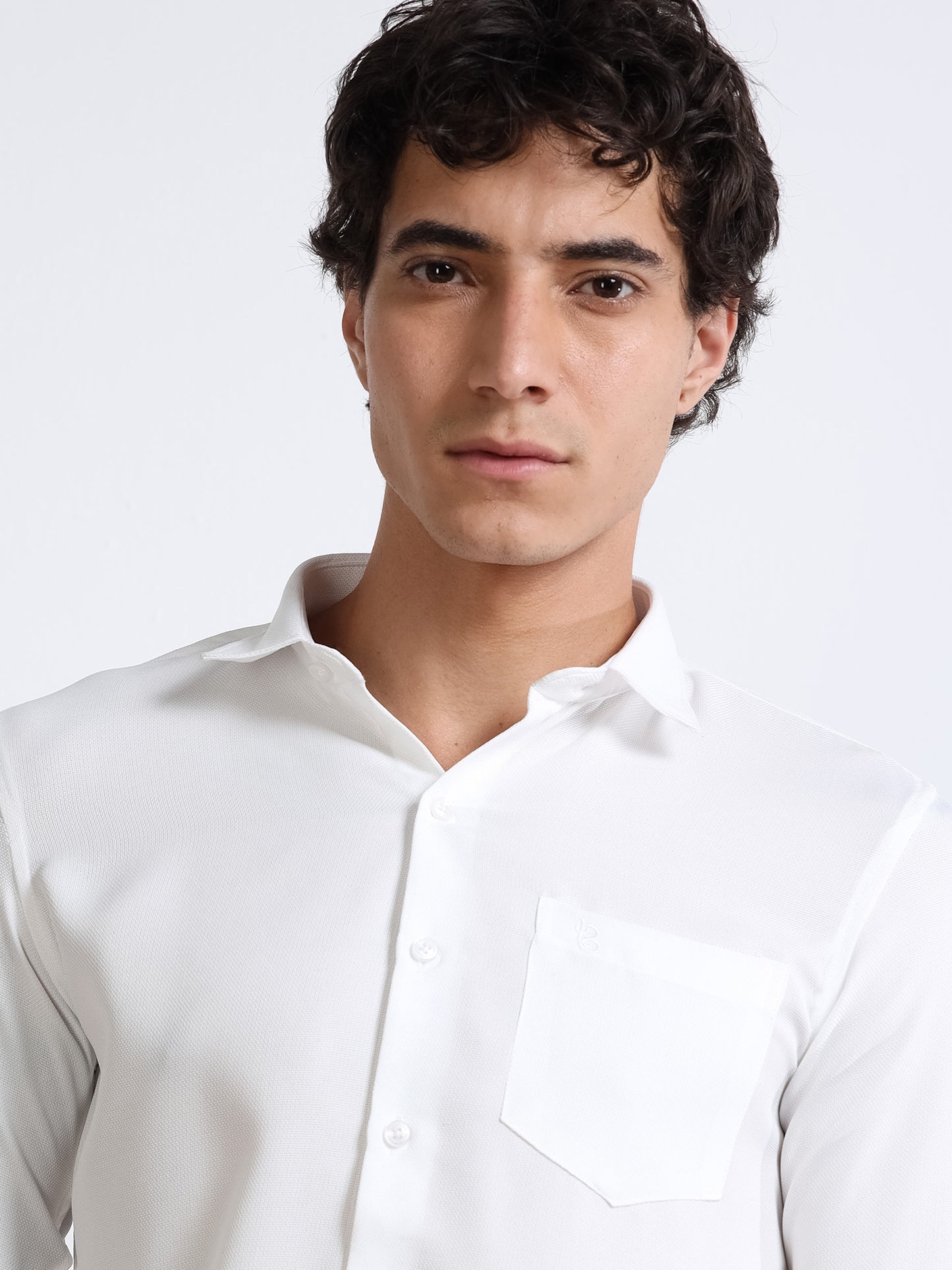 Men’s White Pure Linen Shirt by Black Thread