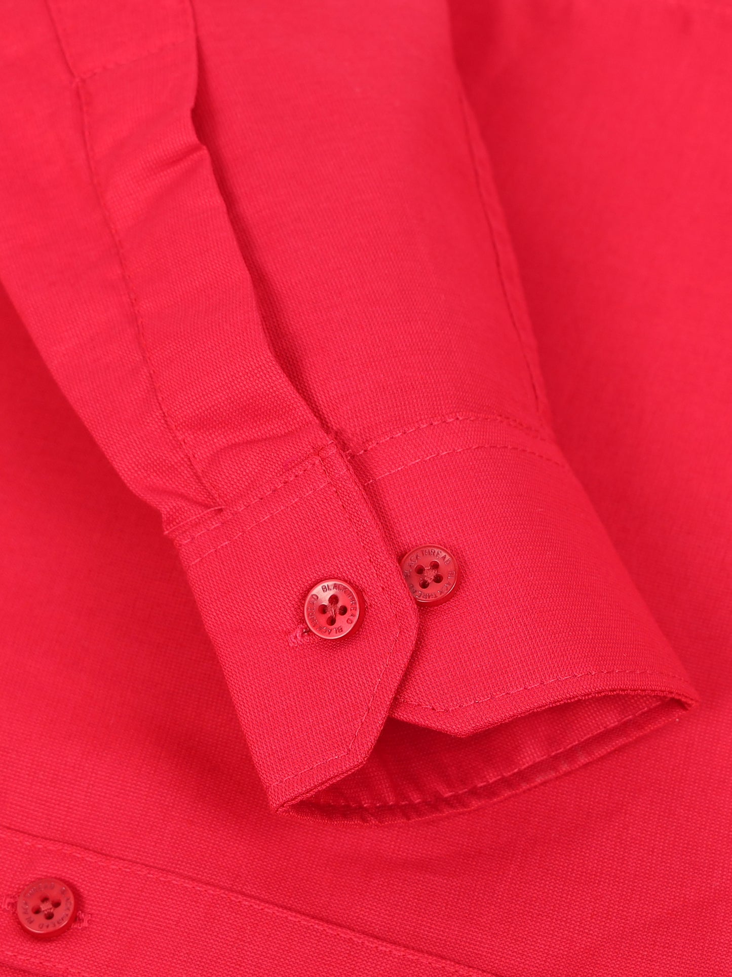 Cherry Red Men's Cotton Plain Casual Shirt - Premium Comfort Fit