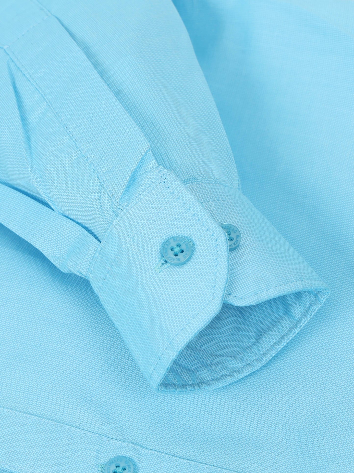 Baby Blue Men's Cotton Plain Casual Shirt - Premium Comfort Fit
