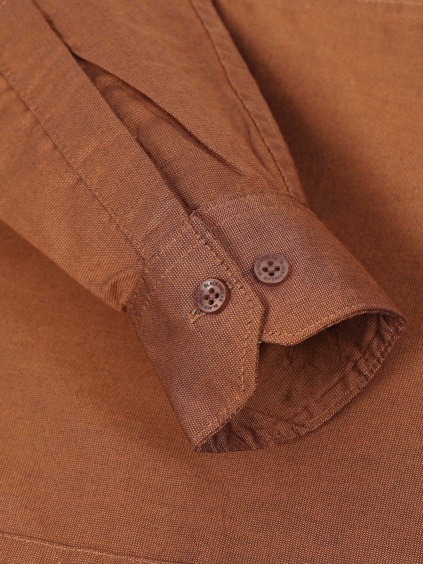 Coffee Brown Men's Cotton Plain Casual Shirt - Premium Comfort Fit