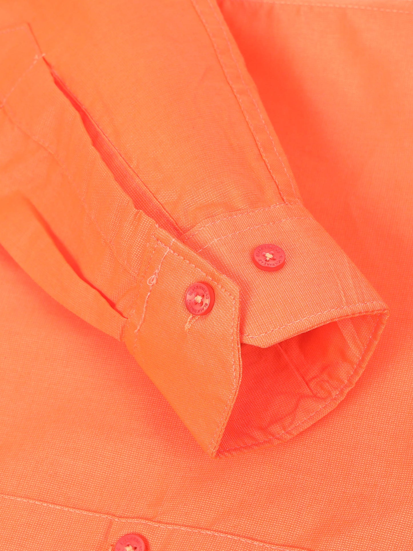 Orange Men's Cotton Plain Casual Shirt - Premium Comfort Fit