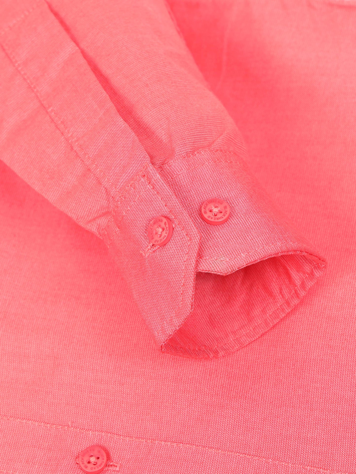 Pink Men's Cotton Plain Casual Shirt - Premium Comfort Fit