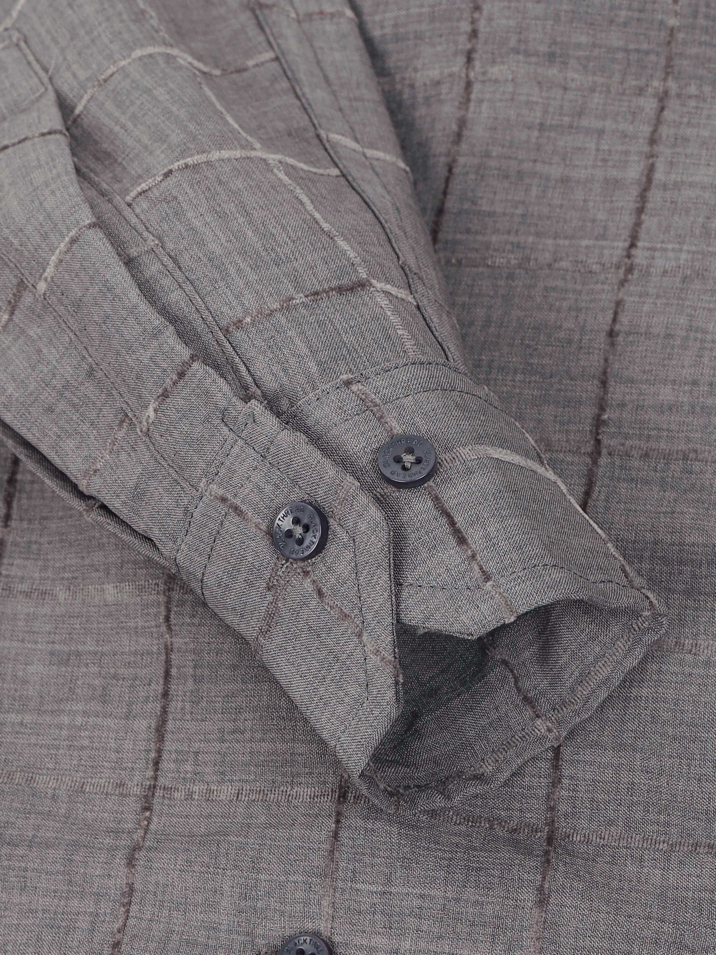 Grey Men's Cotton Checks Design Casual Shirt - Premium Comfort Fit