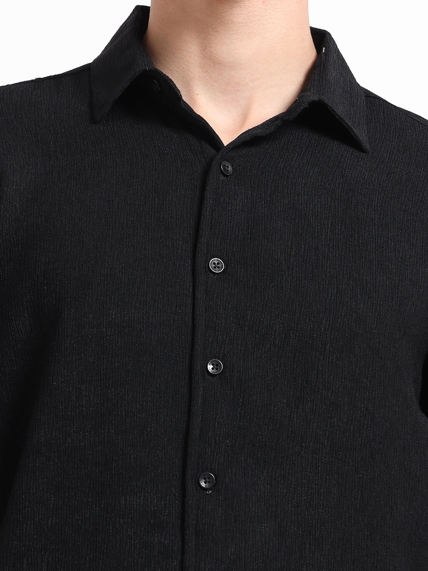 Full Sleeve Black Shirt Texture for Men