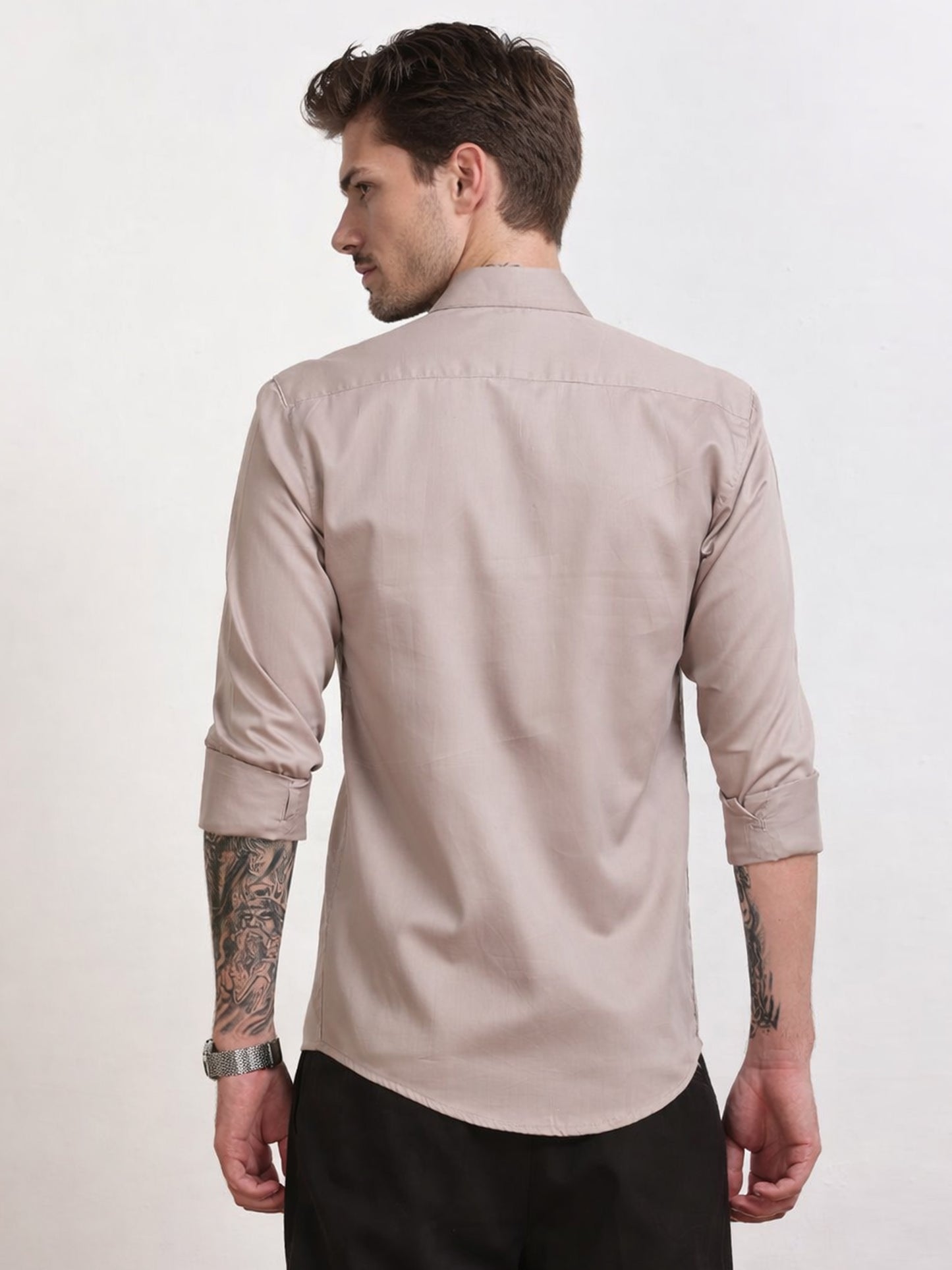 Men's Beige Embroidery