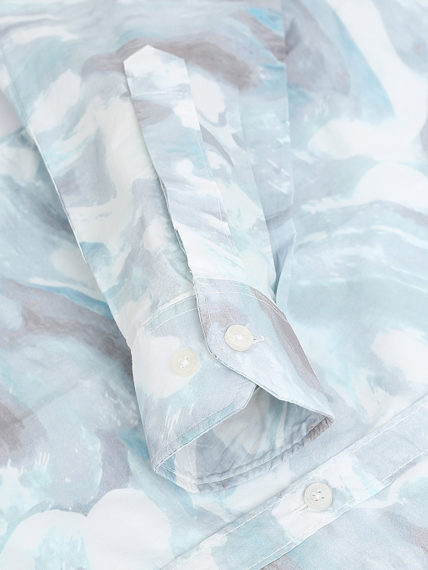 Men’s White &amp; Grey Tropical Breeze Cotton Shirt