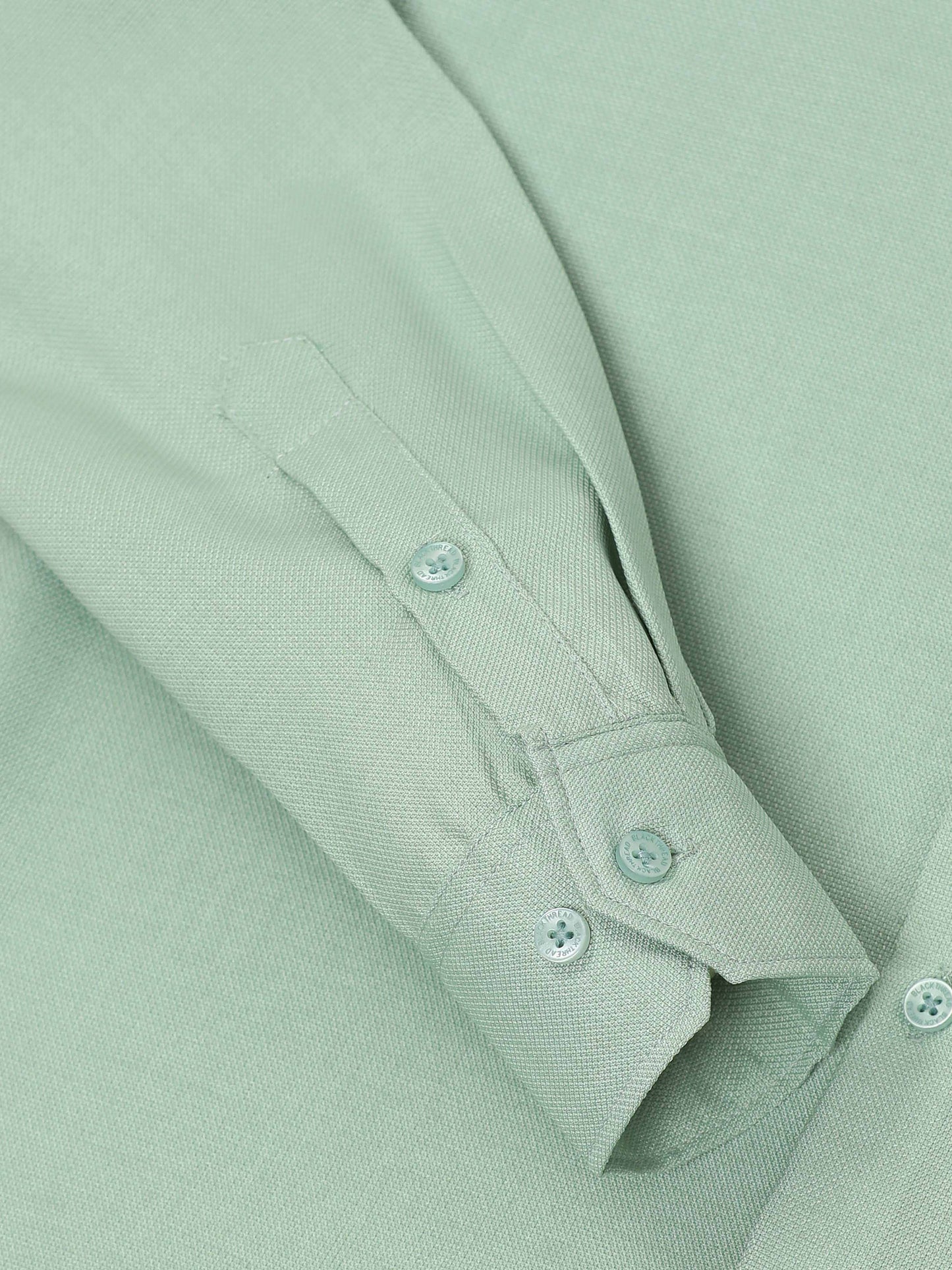 Men’s Light Green Pure Linen Shirt by Black Thread