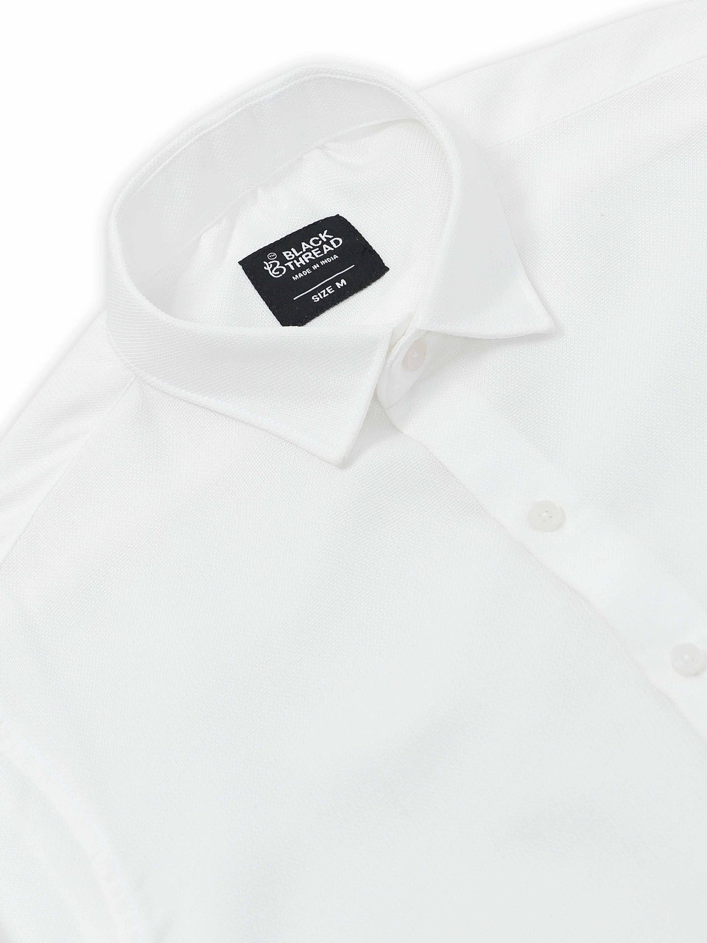 Men’s White Pure Linen Shirt by Black Thread