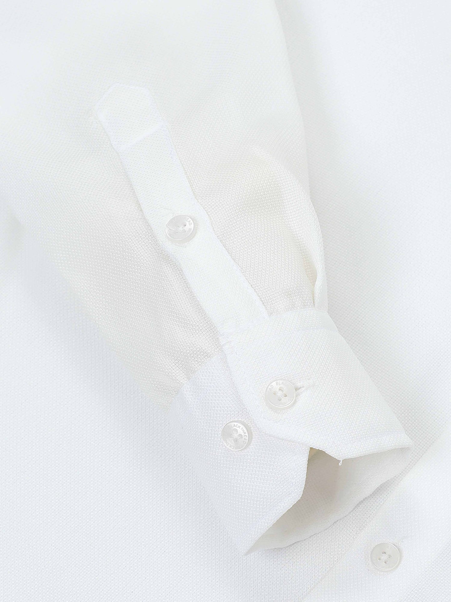Men’s White Pure Linen Shirt by Black Thread