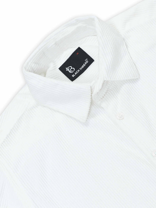 White Full sleeve Corduroy Shirts