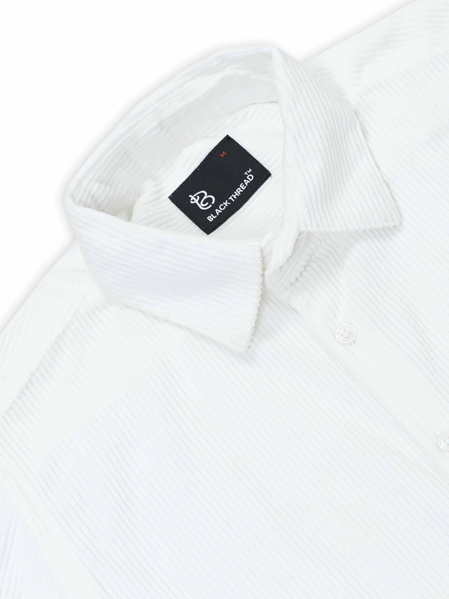 White Full sleeve Corduroy Shirts