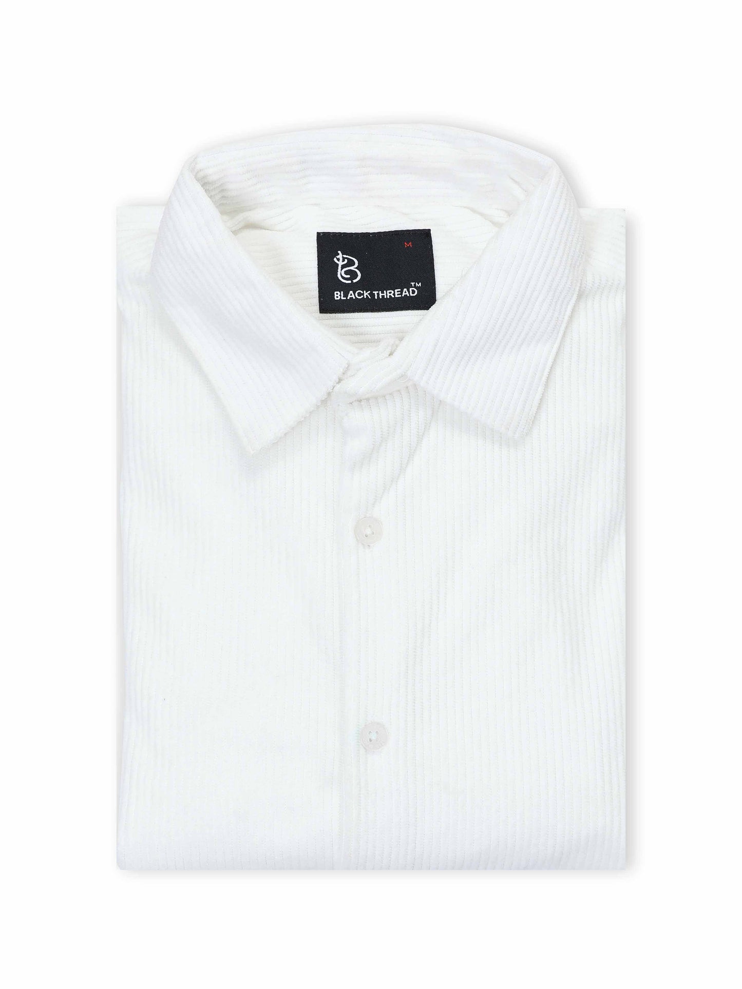 White Full sleeve Corduroy Shirts
