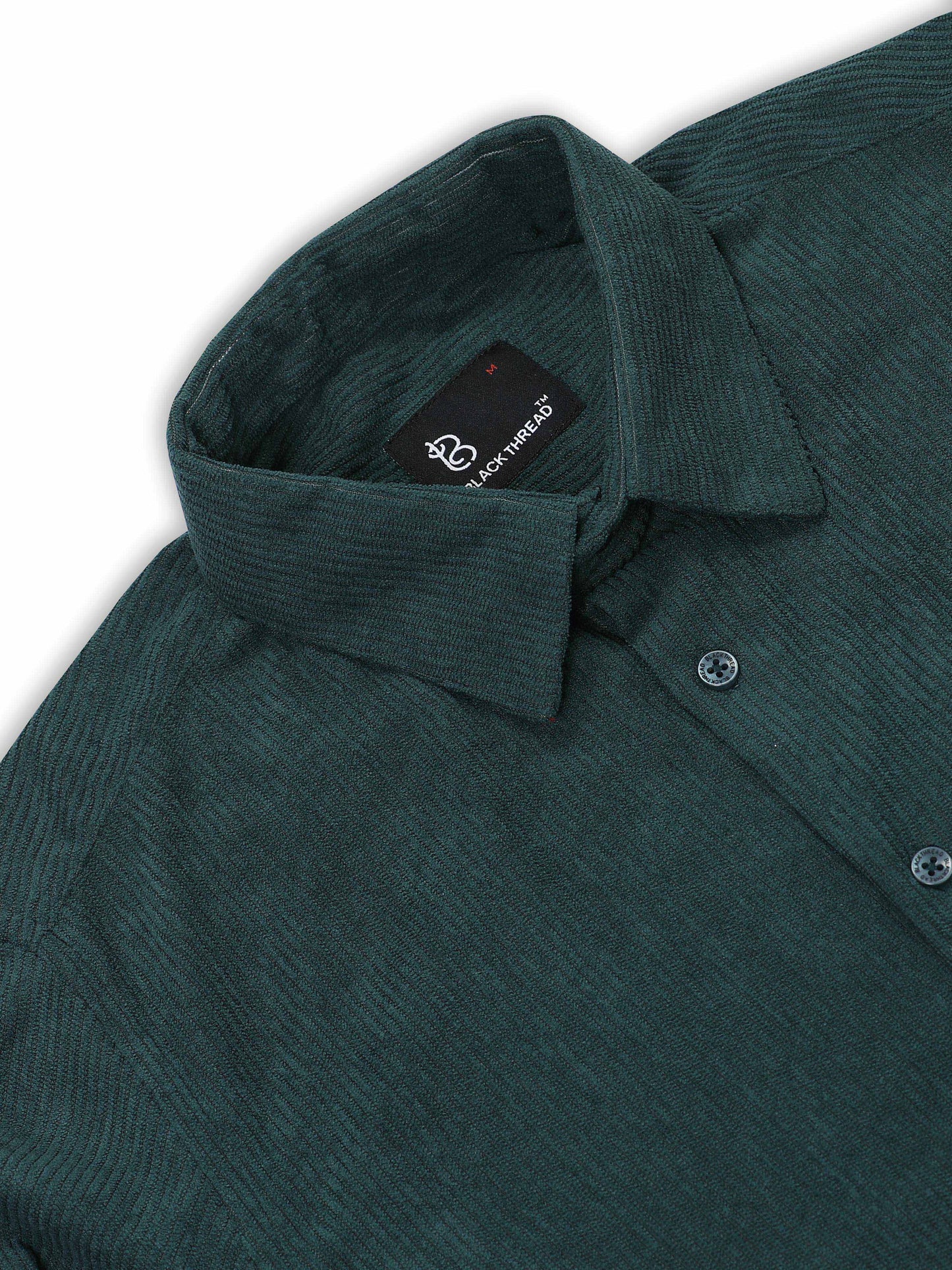 Dark green Full sleeve Corduroy Shirts