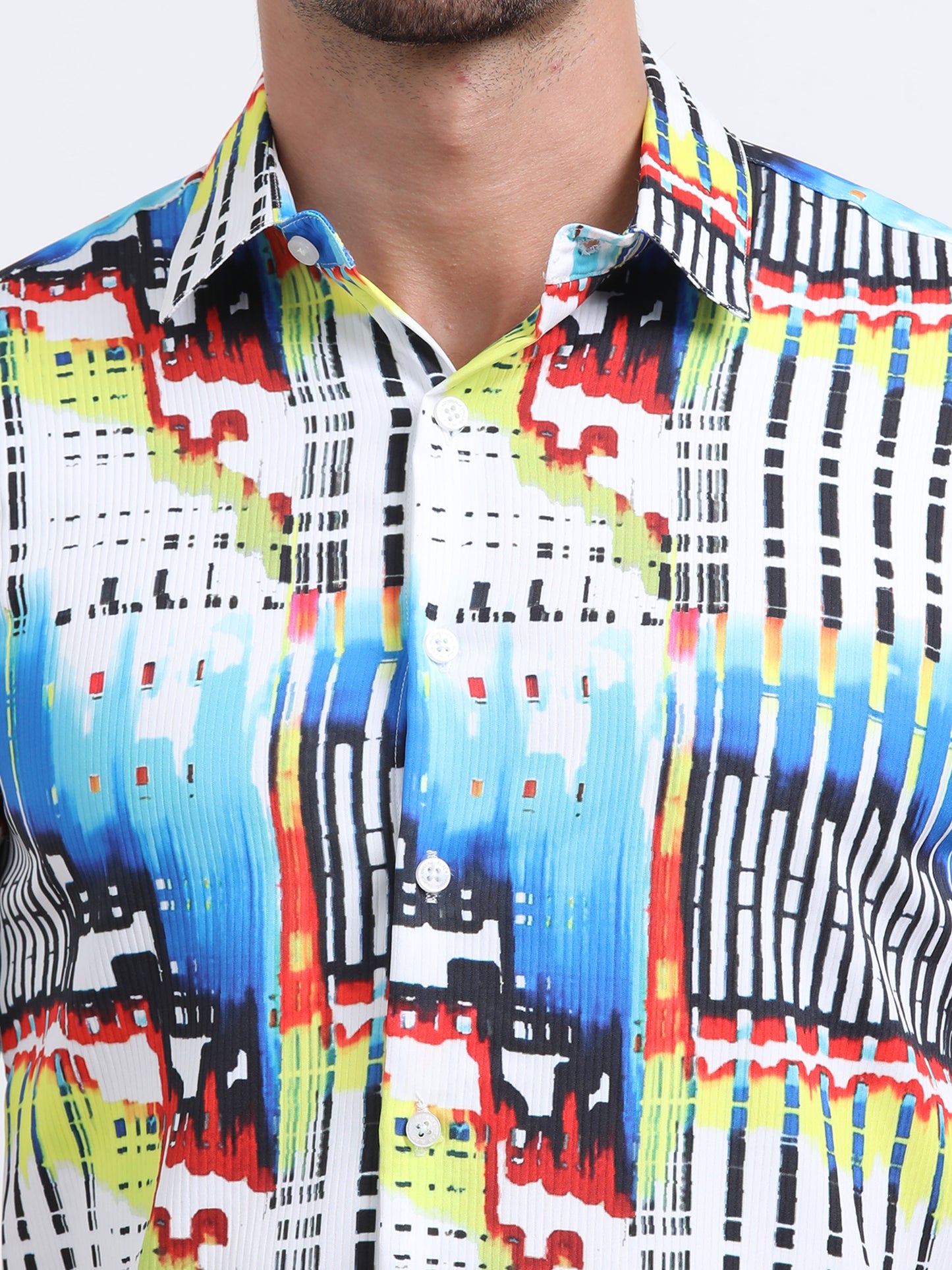 Multi Half Sleeve Poly Cotton Digital Print Shirts