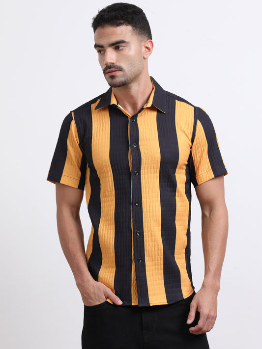 Multi Half Sleeve Poly Cotton Digital Print Shirts