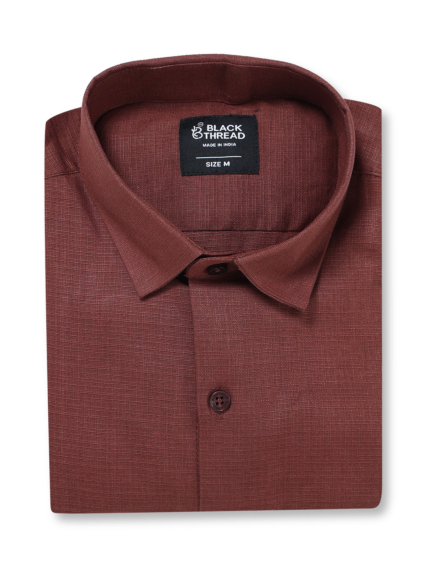 Men's Linen Maroon Floral Embroidery