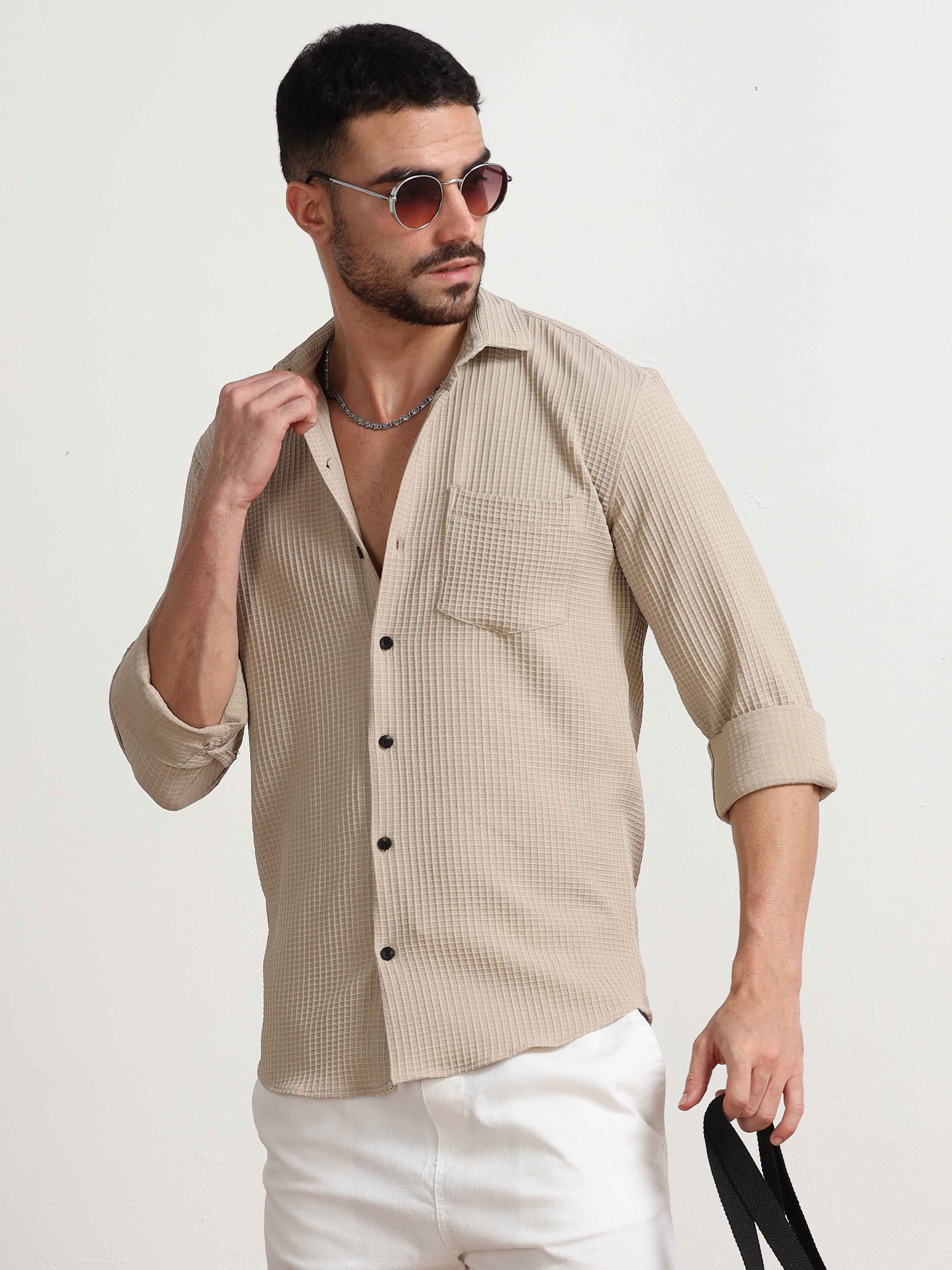 Beige Color Shirt for Men