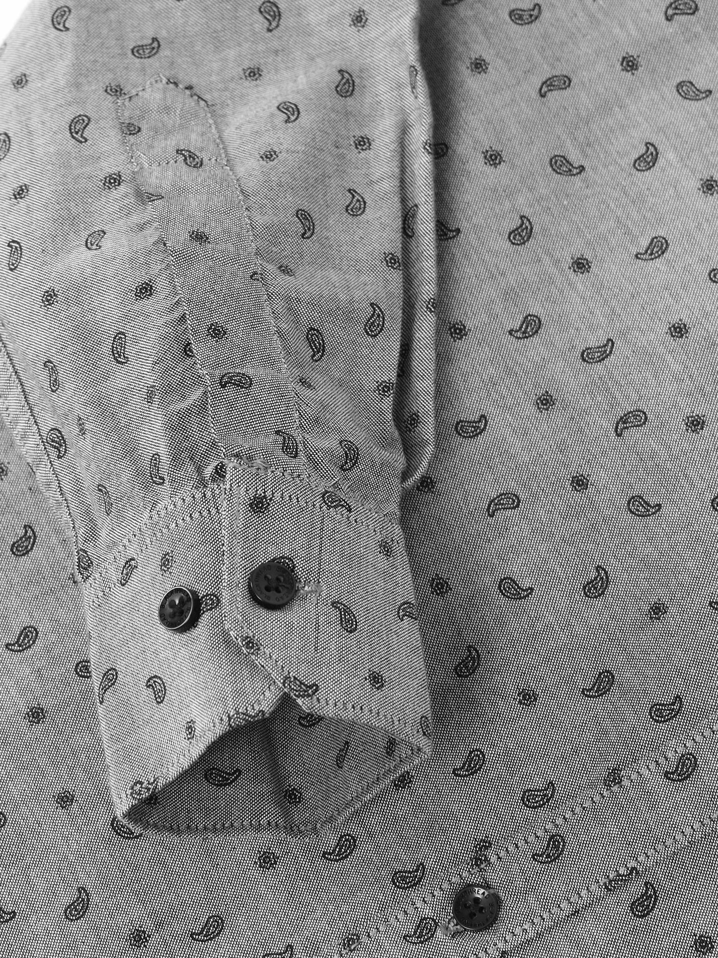 Men’s Grey Micro Printed Slim Fit Casual Shirt By Black Thread