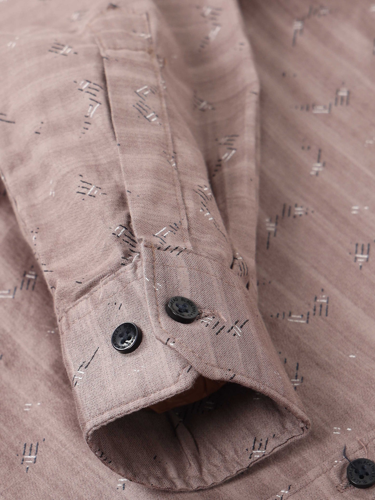 Men’s Brown Striped Slim Fit Casual Shirt By Black Thread