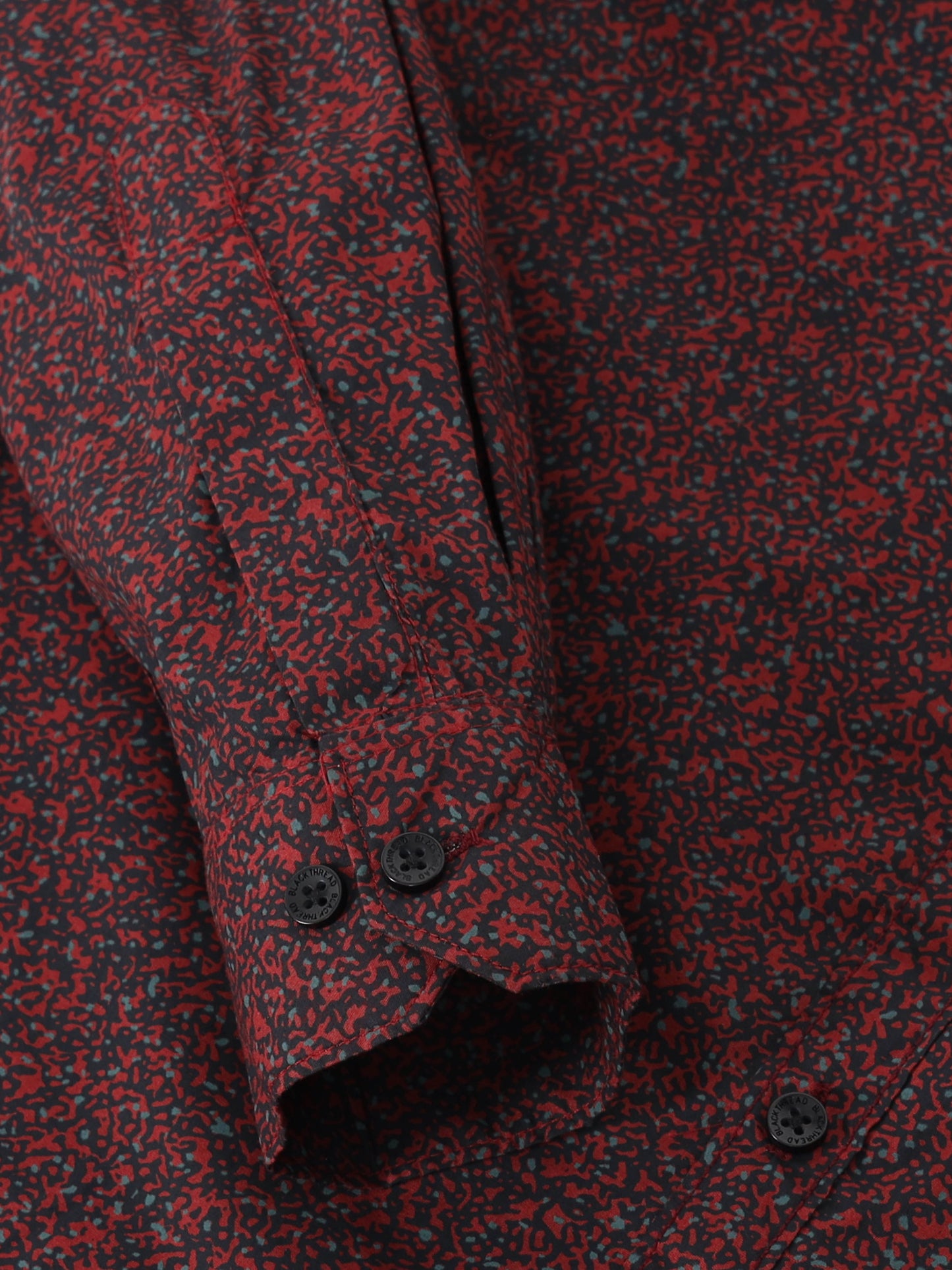 Men’s Maroon Micro Printed Slim Fit Casual Shirt By Black Thread