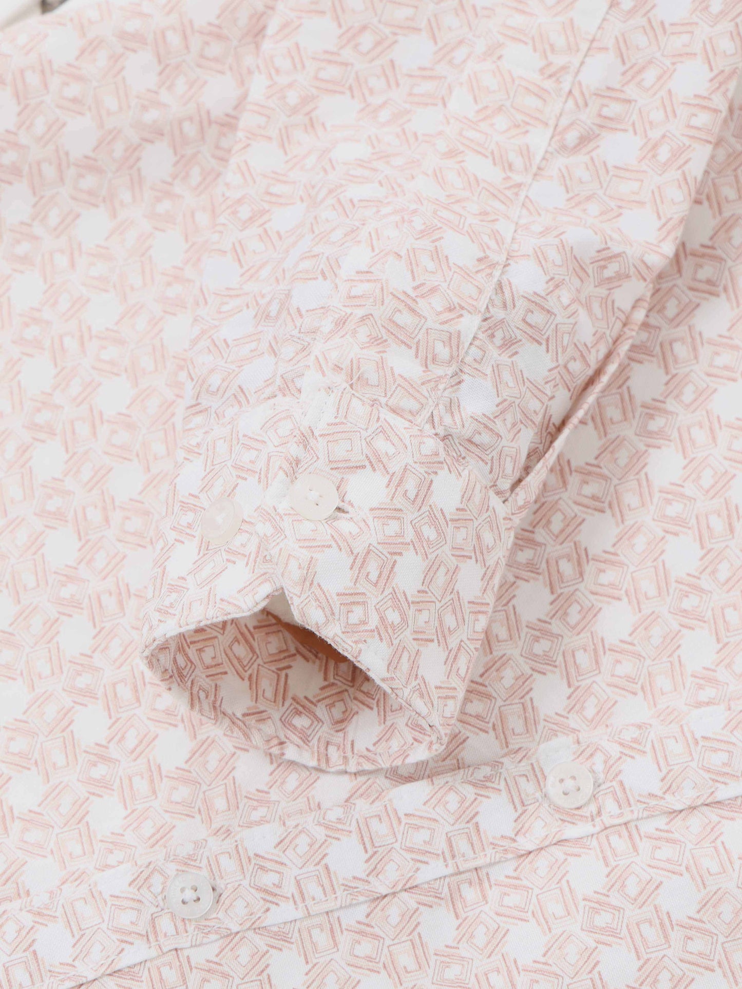 Men’s Light Pink Floral Printed Slim Fit Casual Shirt By Black Thread