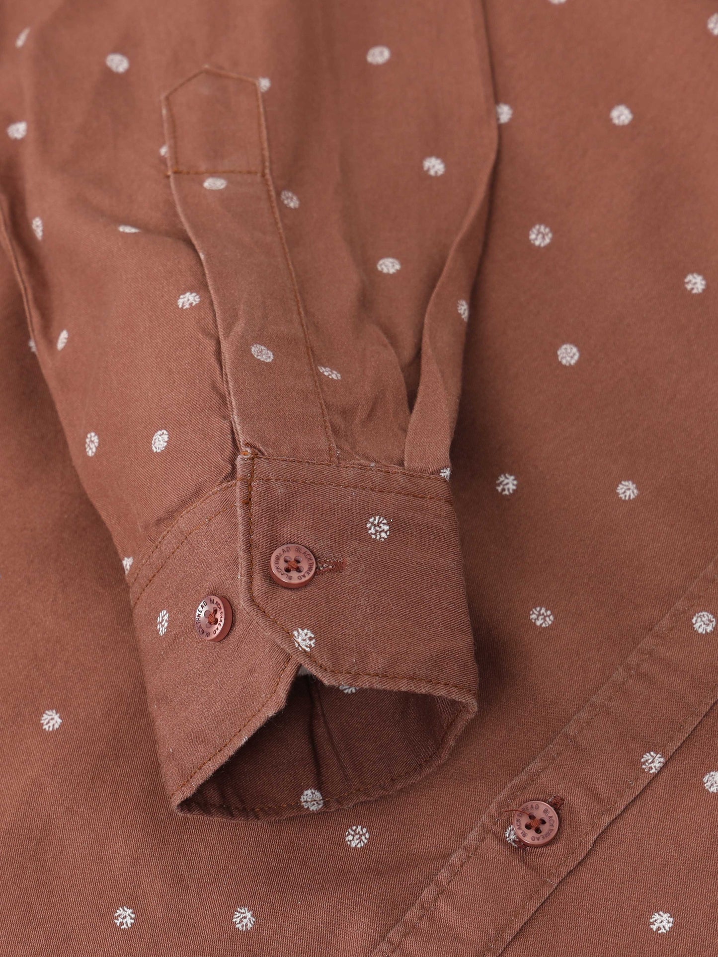 Men’s Brown Micro Printed Slim Fit Casual Shirt By Black Thread