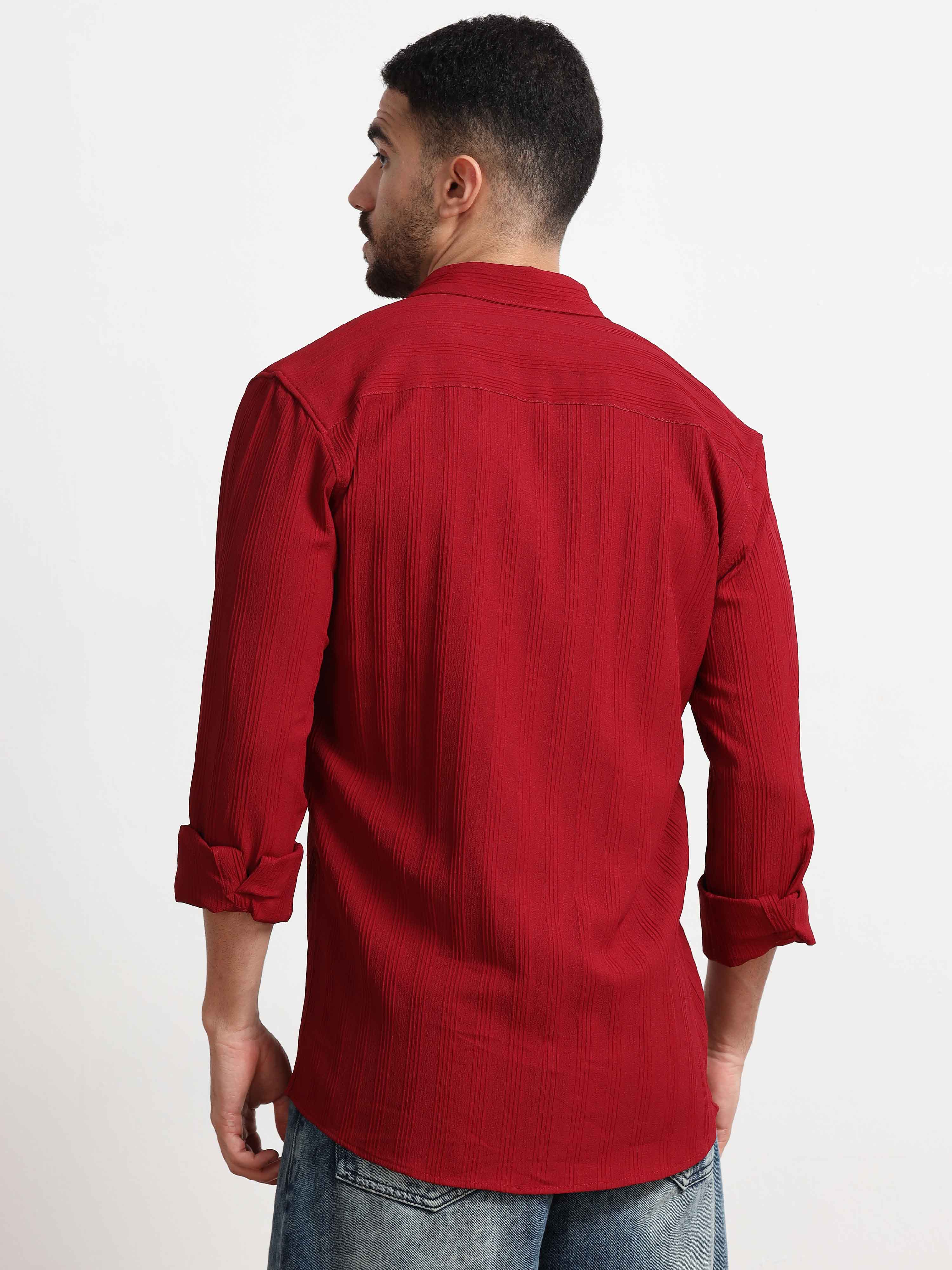 bright crimson shirt mens
