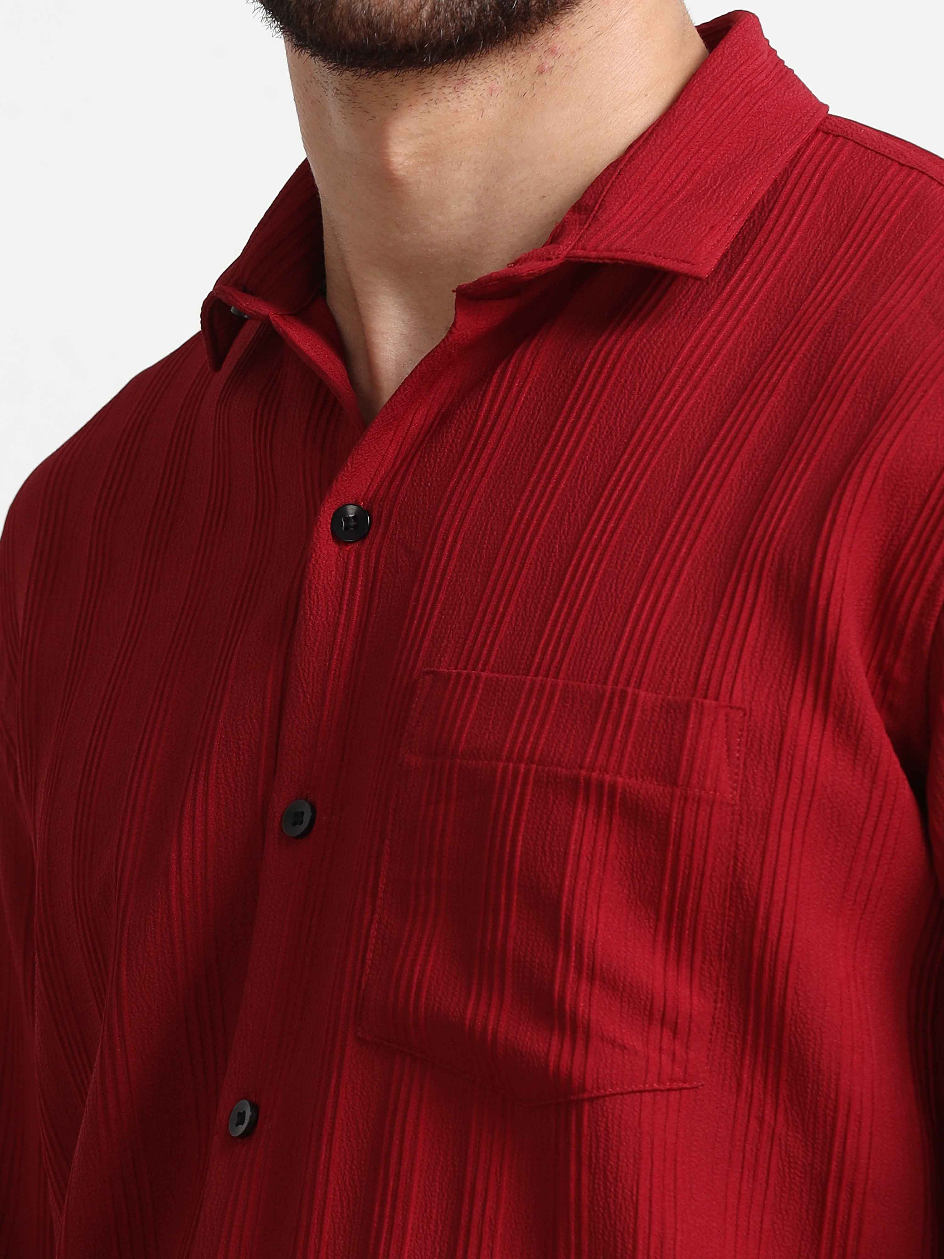 bright crimson shirt mens